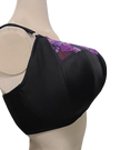 34M Dahlia Purple Luxury Embroidery Wired Bra Balconette Plunge Cup Bra In Stock