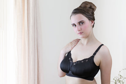 In Stock Wireless Papillon Lace Criss Cross Lace Bra Gray